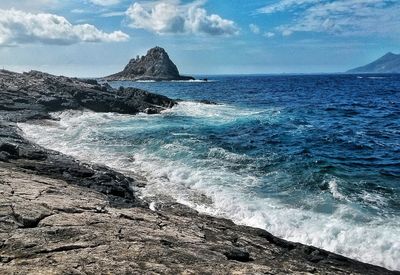 Scenic view of sea against sky