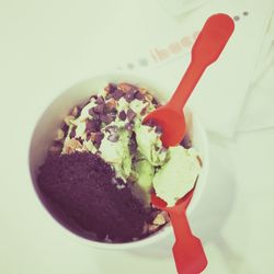 Close-up of ice cream in bowl