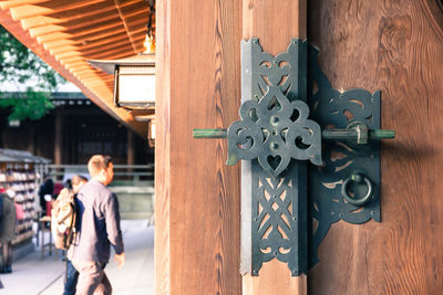 Close-up of door knocker