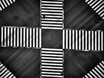 Aerial view of pedestrian crossing