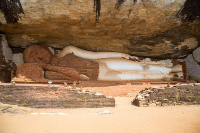 Rock formations in cave