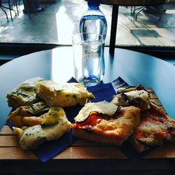 Close-up of food in plate on table