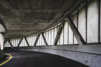 Interior of a tunnel