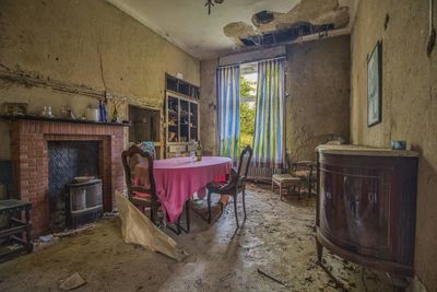 Interior of abandoned house