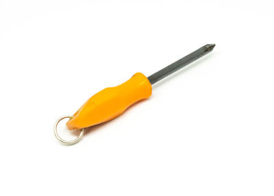 High angle view of yellow pepper on white background