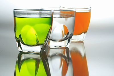 Close-up of drink in glass on table