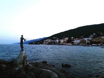 Full length of woman in water