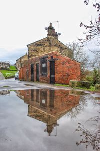 Reflection of buildings in water