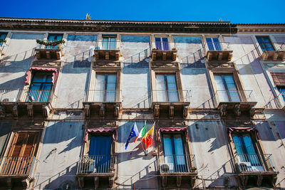 Low angle view of buildings against sky