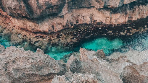 Rock formations in sea