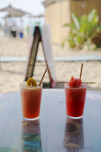 Close-up of drink on table