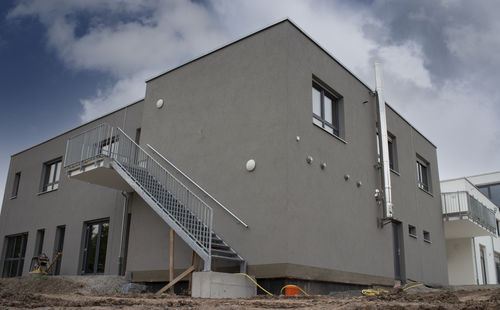 Low angle view of building against sky