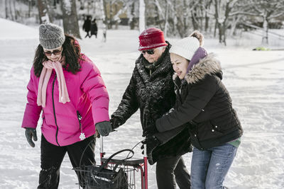 Women at winter walk