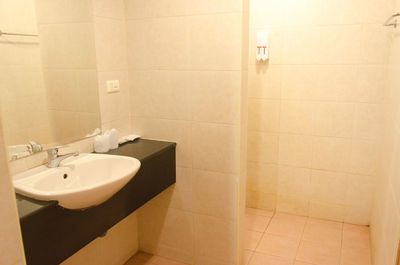 Interior of clean bathroom