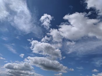 Low angle view of clouds in sky