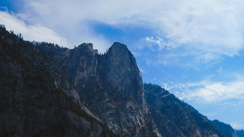 Panoramic view of mountains against sky