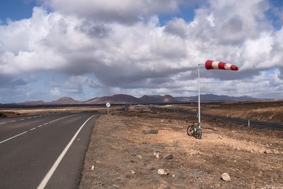 Low angle view of road against sky