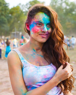 Portrait of smiling young woman