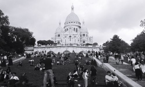 Low angle view of historical building against sky