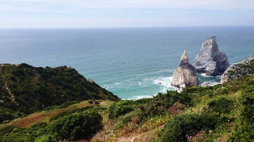 Scenic view of sea against sky