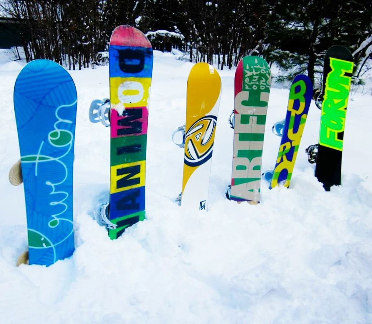multi colored, blue, creativity, colorful, yellow, art, art and craft, winter, graffiti, day, text, snow, western script, cold temperature, white color, outdoors, guidance, sport, toy, variation