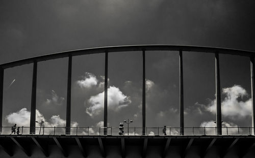 Low angle view of bridge against sky