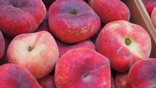 Full frame shot of apples for sale in market