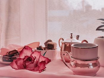 Close-up of coffee on table