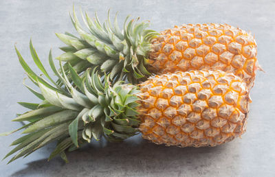 High angle view of fruits on table