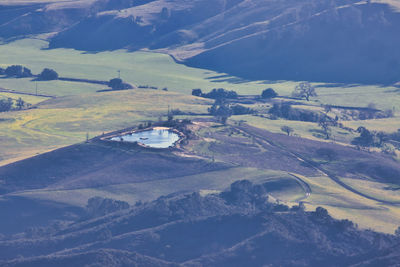 High angle view of landscape against sky