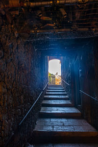 A tunnel street in little ancient town of colle val d'elsa, tuscany