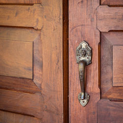 Close-up of old wooden door