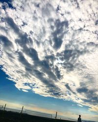 Low angle view of sky during sunset