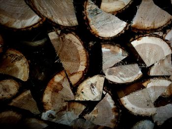Full frame shot of logs