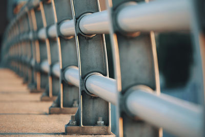 Close-up of metallic fence