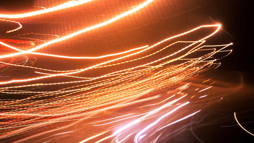 Light trails at night