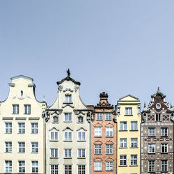 Low angle view of buildings in city