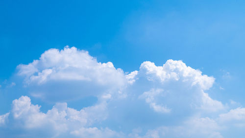 Low angle view of clouds in blue sky