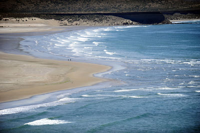 High angle view of beach