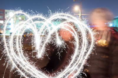 Close-up of firework display