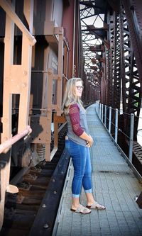 Full length of woman smiling