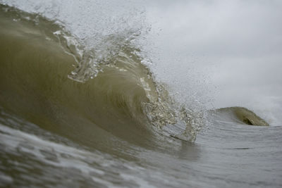 Rolling surf in sea