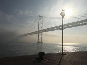 View of bridge over sea