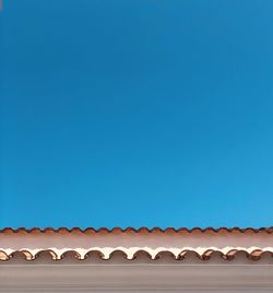 Low angle view of roof against clear sky