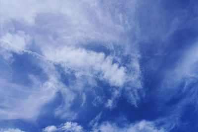 Low angle view of clouds in sky