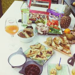 Close-up of food on table