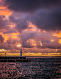 Dramatic sky over sea