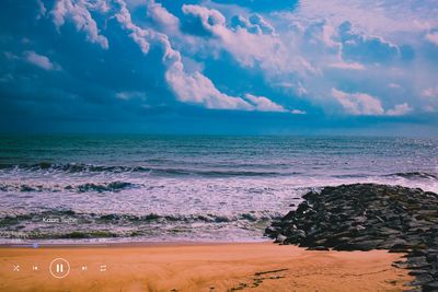 Scenic view of sea against sky