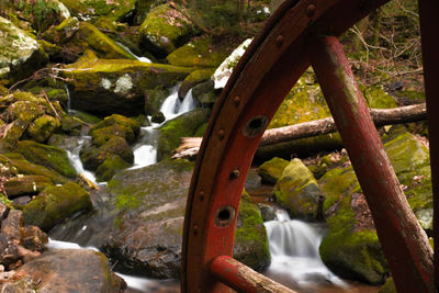 Stream flowing through rocks