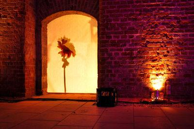 Brick wall against brick wall